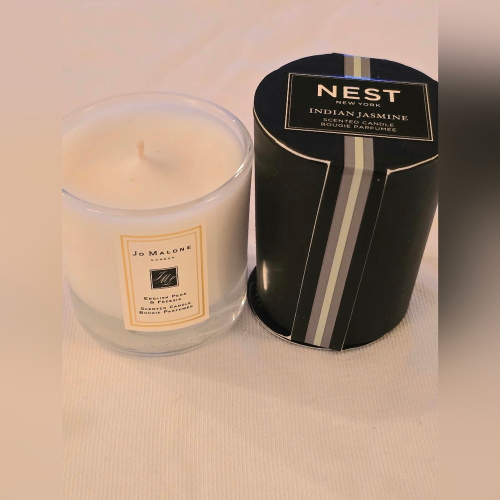 Luxury Mini Candle Duo – Jo Malone English Pear & NEST Jasmine
